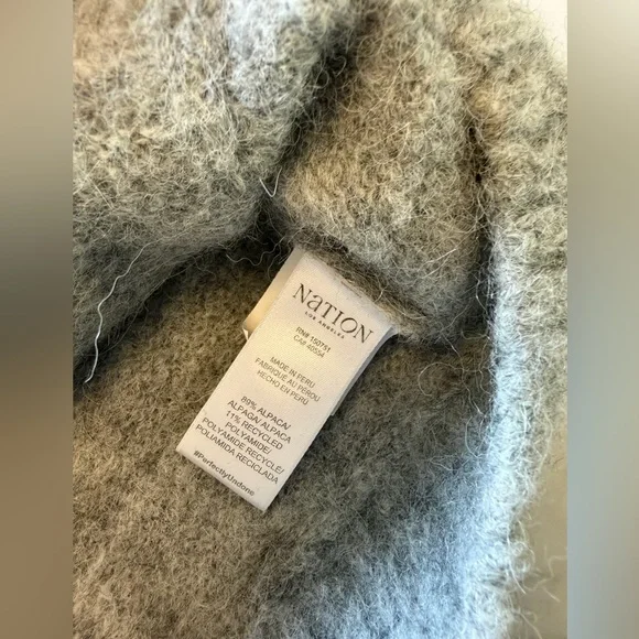 NATION TESSA CARDIGAN IN DOVE GRAY HEATHER - Picture 9 of 10